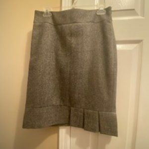 The Limited Wool Tweed Pencil Skirt With Pleated Detail